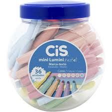 Pincel Marca Texto Mini Lumini Cores Past...