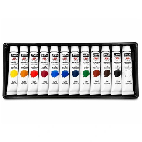 Tinta Aquarela Pebeo 12 Cores 10ml Ref.66...