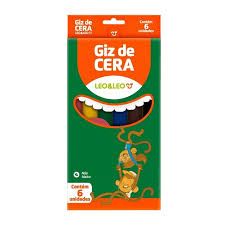 Giz de Cera c/06 Cores Grosso Ref.4461 Le...