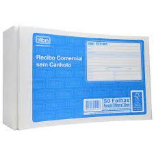 Bloco Recibo Comercial s/Canhoto 50Fls Re...