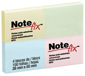 Bloco NoteFix 38x50 c/4Un c/100F Ref.NF3 ...