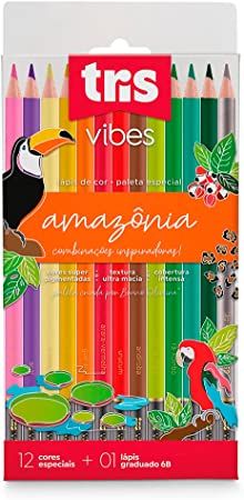 Lapis de Cor 12 Cor Tris Vibes Amaz Ref: ...