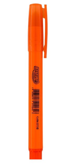 Pincel Marca Texto em Gel Laranja BRW CA9004