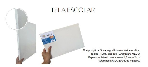 Tela Simples 18x24cm Escolar