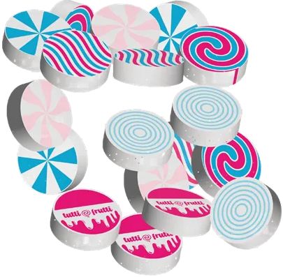 Borracha Tutti Frutti 25mm Ref. BO0014