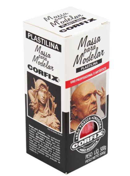 Massa de Modelar Plastilina 500g Vermelho...