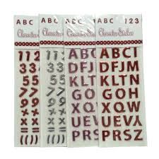 Adesivo Stickers Numeros e Letras Ref.19-06