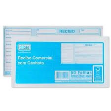 Bloco Recibo Comercial c/Canhoto 50fls Re...