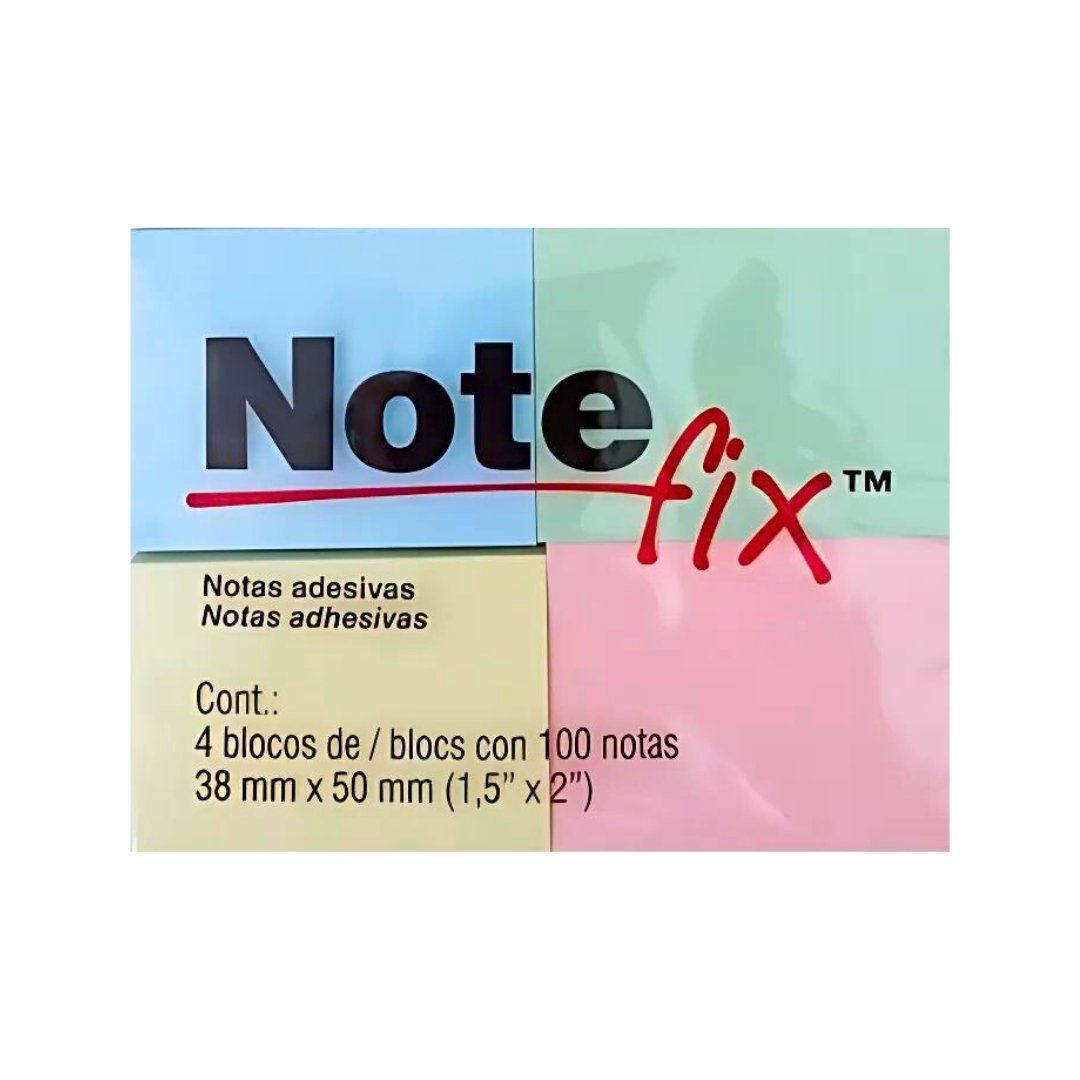 Bloco NoteFix 38x50 c/4Un c/100F Ref.NF3 ...
