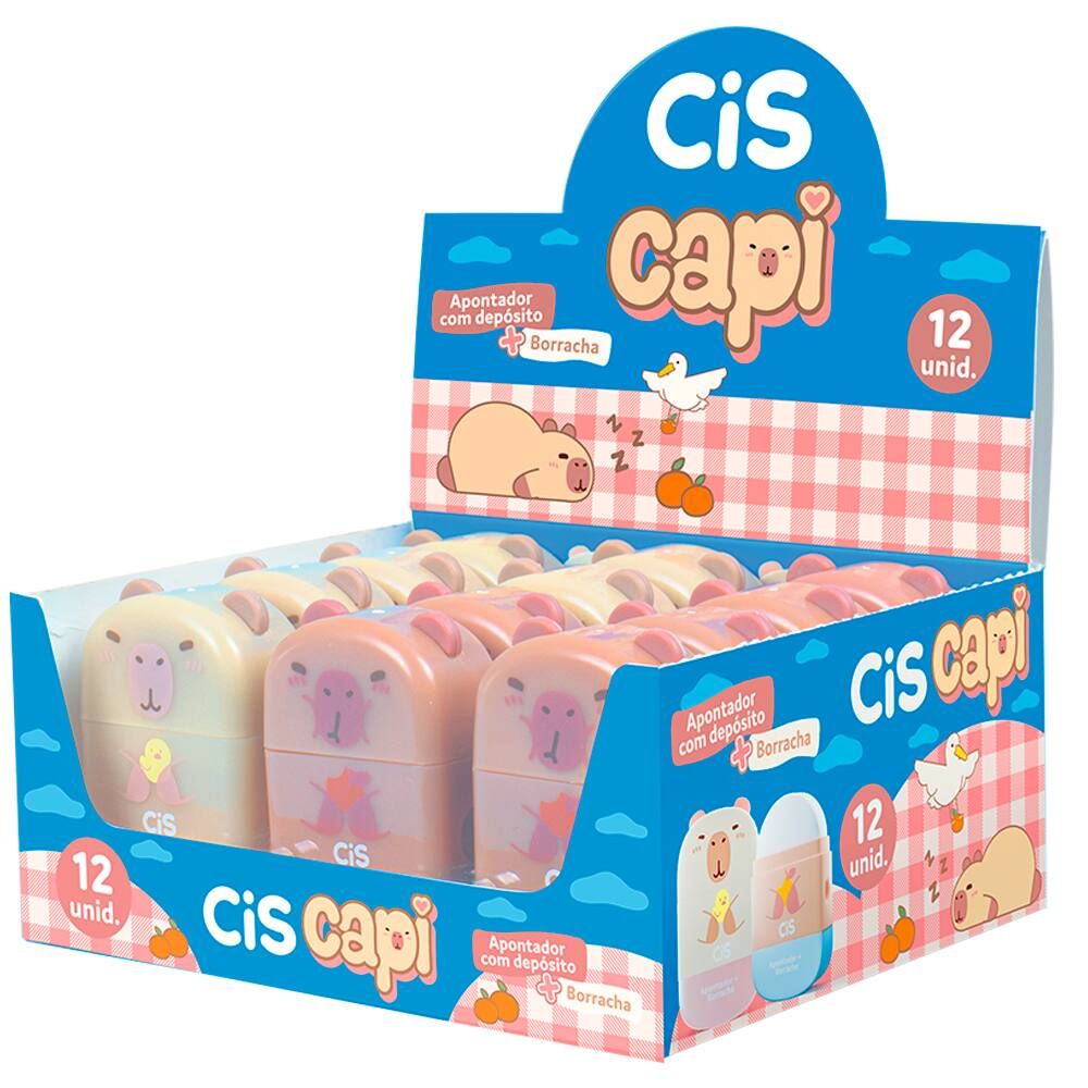 Apontador c/Borracha Cis Capivara Ref 5.8358