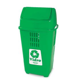 Lixeira Plást. 50Lt c/Tampa Vai-Vem Ref.7...