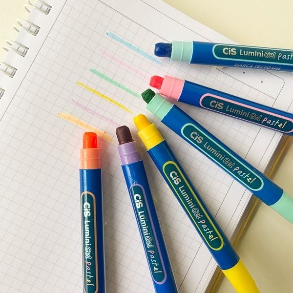 Pincel Marca Texto Lumini Gel Pastel Ref....