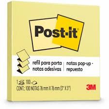 Bloco Post-It 76x76 Pop-Up c/100F Amarelo