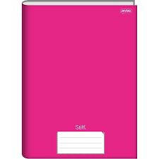 Caderno Brochurao CD 48F Univ Stiff Pink