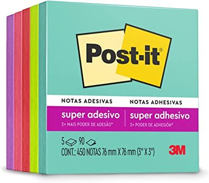 Bloco Post-It 76x76 5 Cores 450F Supernova