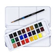 Aquarela Pastilhas Aquafine 24 Cor Ref.13...