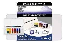 Aquarela Pastilhas Aquafine 12 Cor Ref.13...
