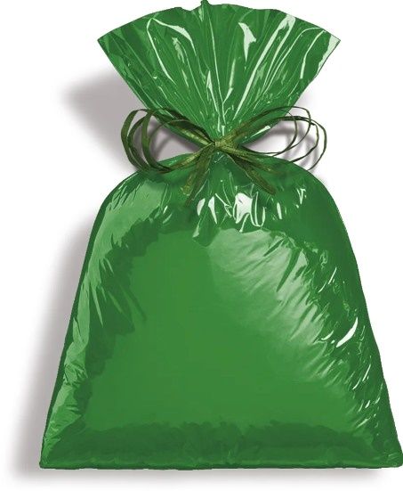 Saco P/Presente 35x54cm c/50un Metal Verde 
