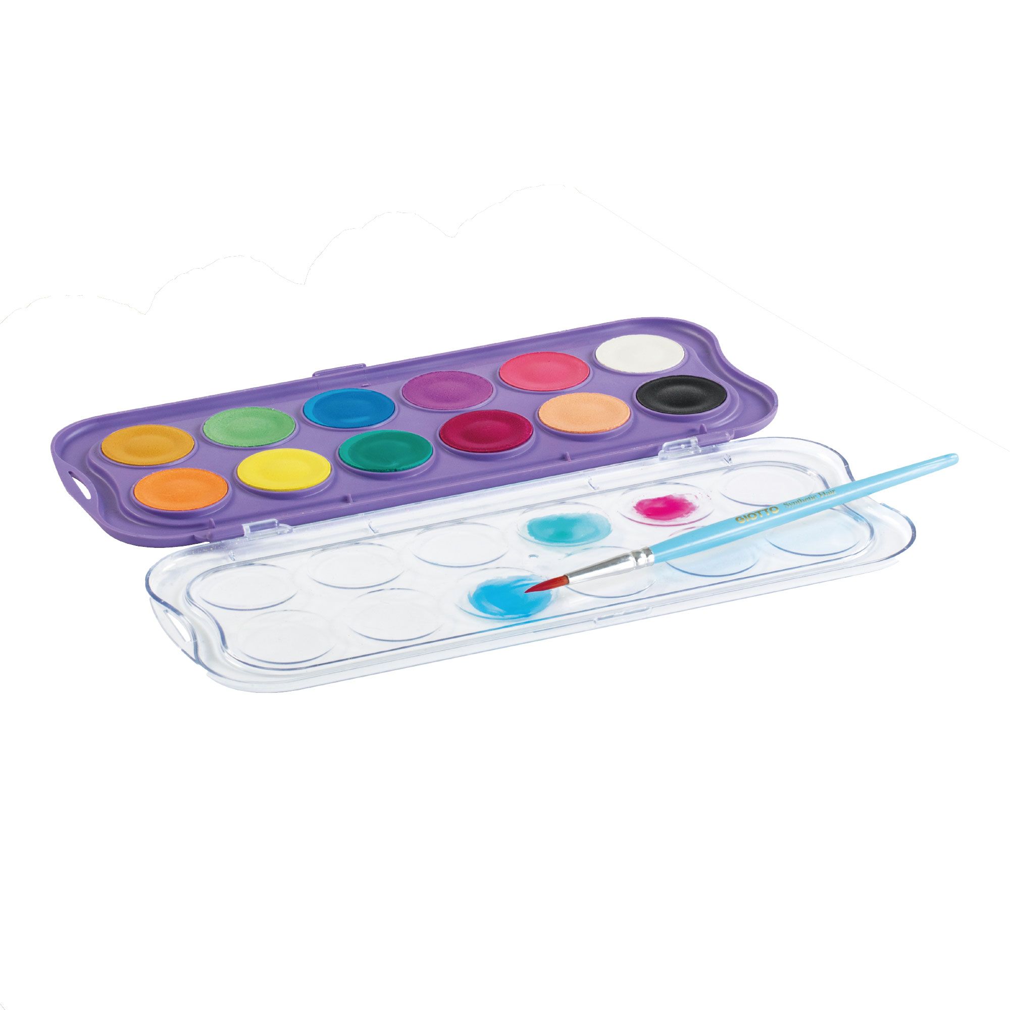 Tinta Aquarela Pastilha 12 Cor 30mm Ref.F...