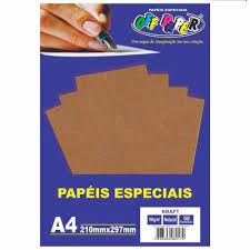 Papel Kraft Natural A4 180g 50fls Ref:00475