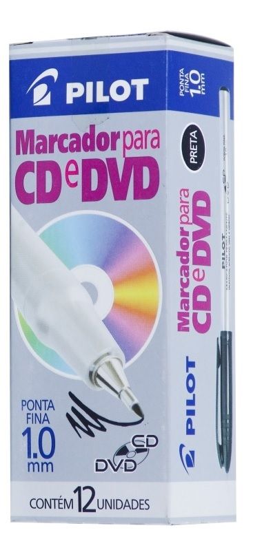 Pincel Marc. Perman. p/CD/DVD 1.0 Azul