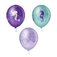 Balão Nº 10 Liso c/25Un Pic Pic Sereia En...