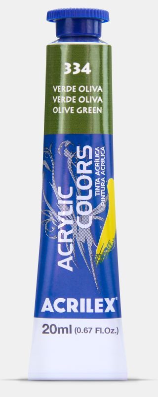 Tinta Acril. Color 20ml Ref.334 Verde Oliva