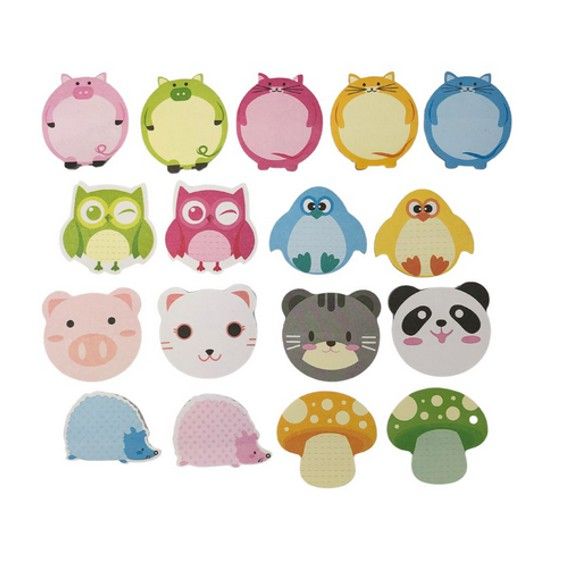 Bloco Adesivo 45X45 30Fls Animais Ref.BA0200