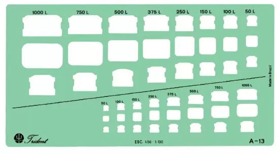 Gabarito Tipo Caixa d´água Ref.A-13