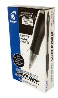 Caneta 1.6 Esf. S.Grip Ref.BPGP-10R-G Preta