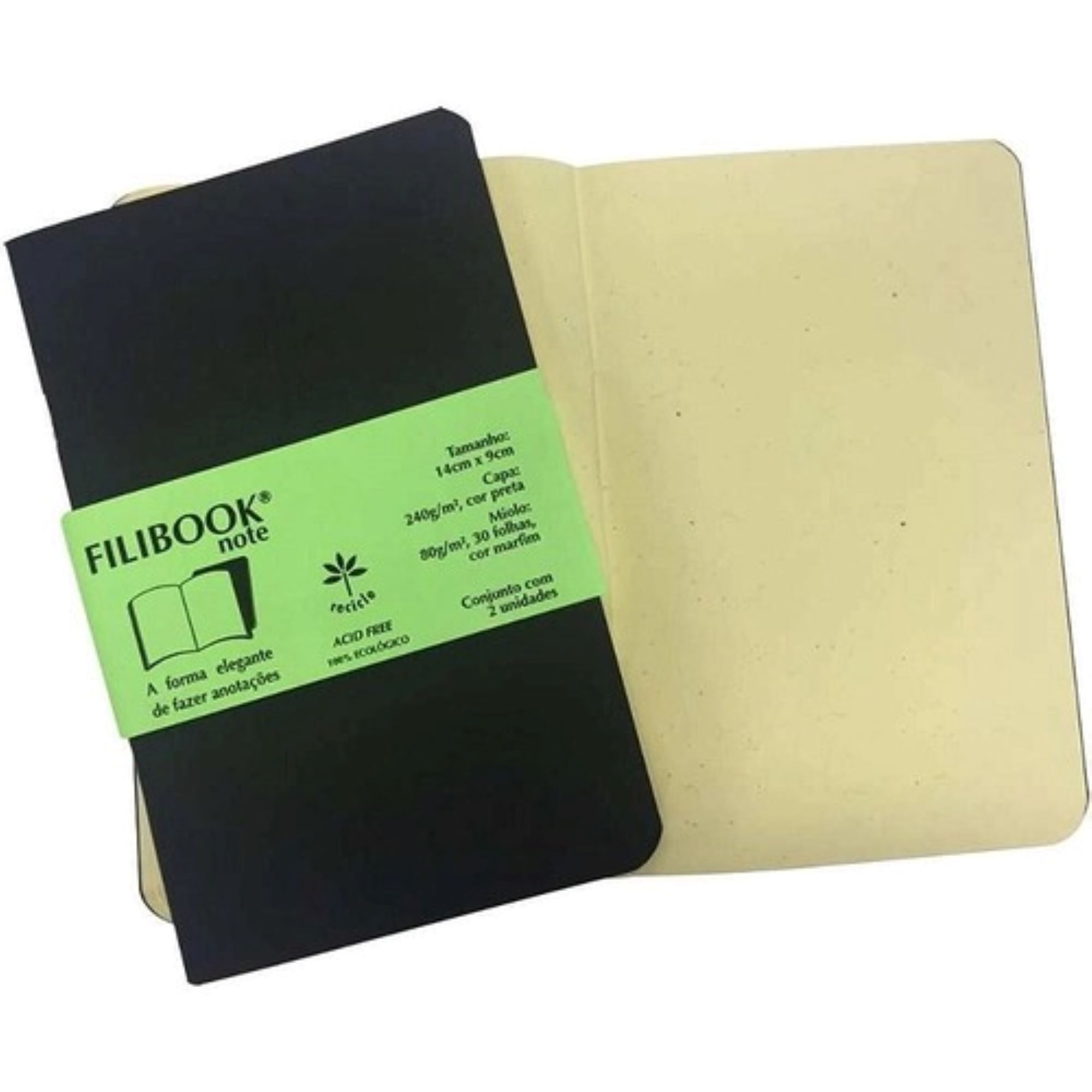 Caderneta Filibook 14x9 c/2Un 30Fls Ref.F...
