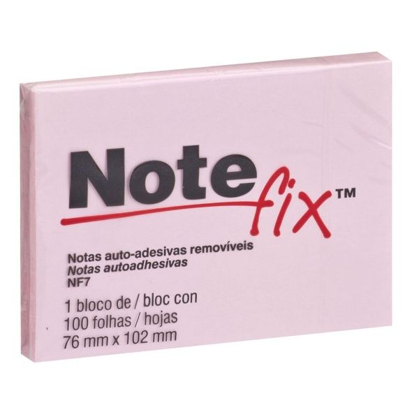 Bloco NoteFix 76x102 c/100Fls Ref.NFX7 Rosa
