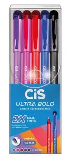 Caneta 1.0 Esfer. Ultra Bold c/5 Cores Re...