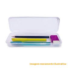 Estojo Escolar Plastico Plus Ref.0010 Tra...