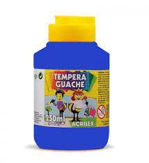 Tinta Tempera Guache 250ml Ref.2025-559 Azul