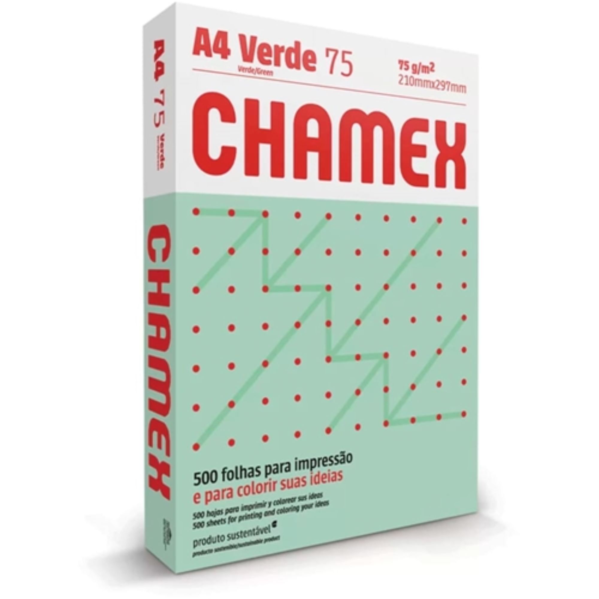 Papel Sulf. A4 75g/m² 500Fls Color Verde ...