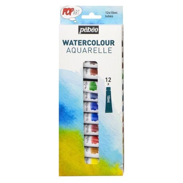 Tinta Aquarela Pebeo 12 Cores 10ml Ref.66...