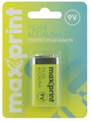 Bateria Alcalina 9V 6LR61 Maxprint