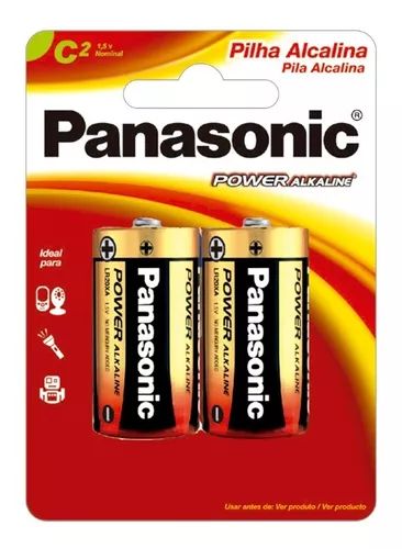 Pilha Alcalina C Media 1,5V. c/2Un Ref.LR...