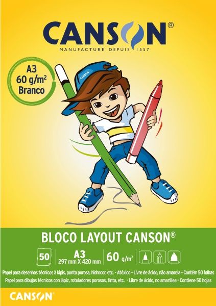 Bloco Layout Esc. A3 60g 50F Ref.66667075...