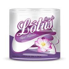 Papel Hig 4x30 F.Simp Neutro Flor de Lotus 