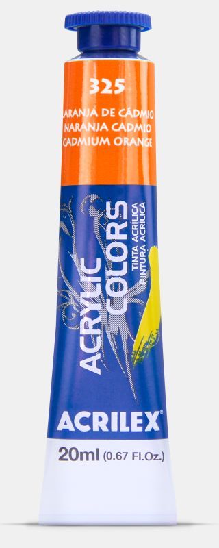 Tinta Acril. Color 20ml Ref.325 Lj de Cádmio