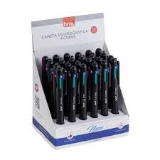 Caneta 1.0 Esfer. 04 Cores Neon Ref:CA0522