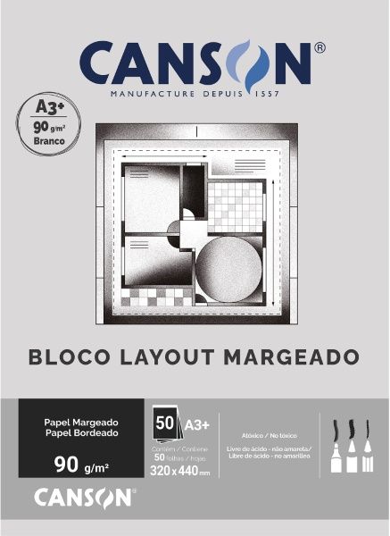 Bloco Layout Marg. Tec A3+ 90g 50F Ref.66...