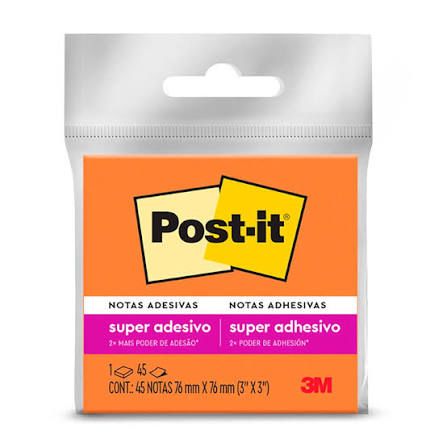 Bloco Post-It 76x76 c/45F Ref.654 Laranja