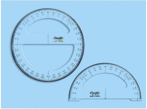 Transferidor 180º em Acrílico 3mm 10cm Re...