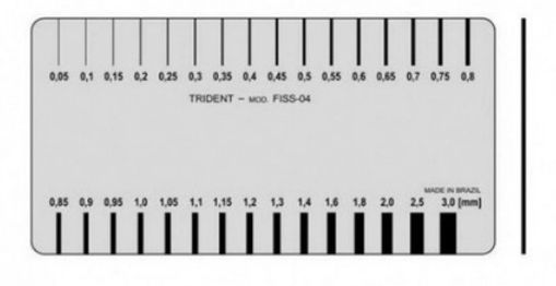 Fissurometro 45X85mm Acrílico 0.75mm Ref....