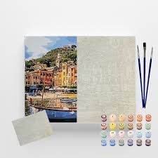 Tela Pintura Numerada 40x50 Barco Itália ...