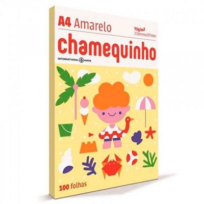 Papel Sulf. A4 75g 100Fls Chamequinho Ama...
