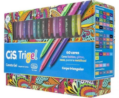 Caneta 0.8 e 1.0 Gel Trigel Ref.57.6400 S...